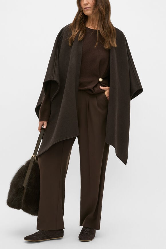 Pleat Front Trouser  Coffee Bean  hi-res