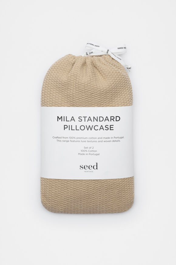 Mila Standard Pillowcase Set of 2  Rye  hi-res