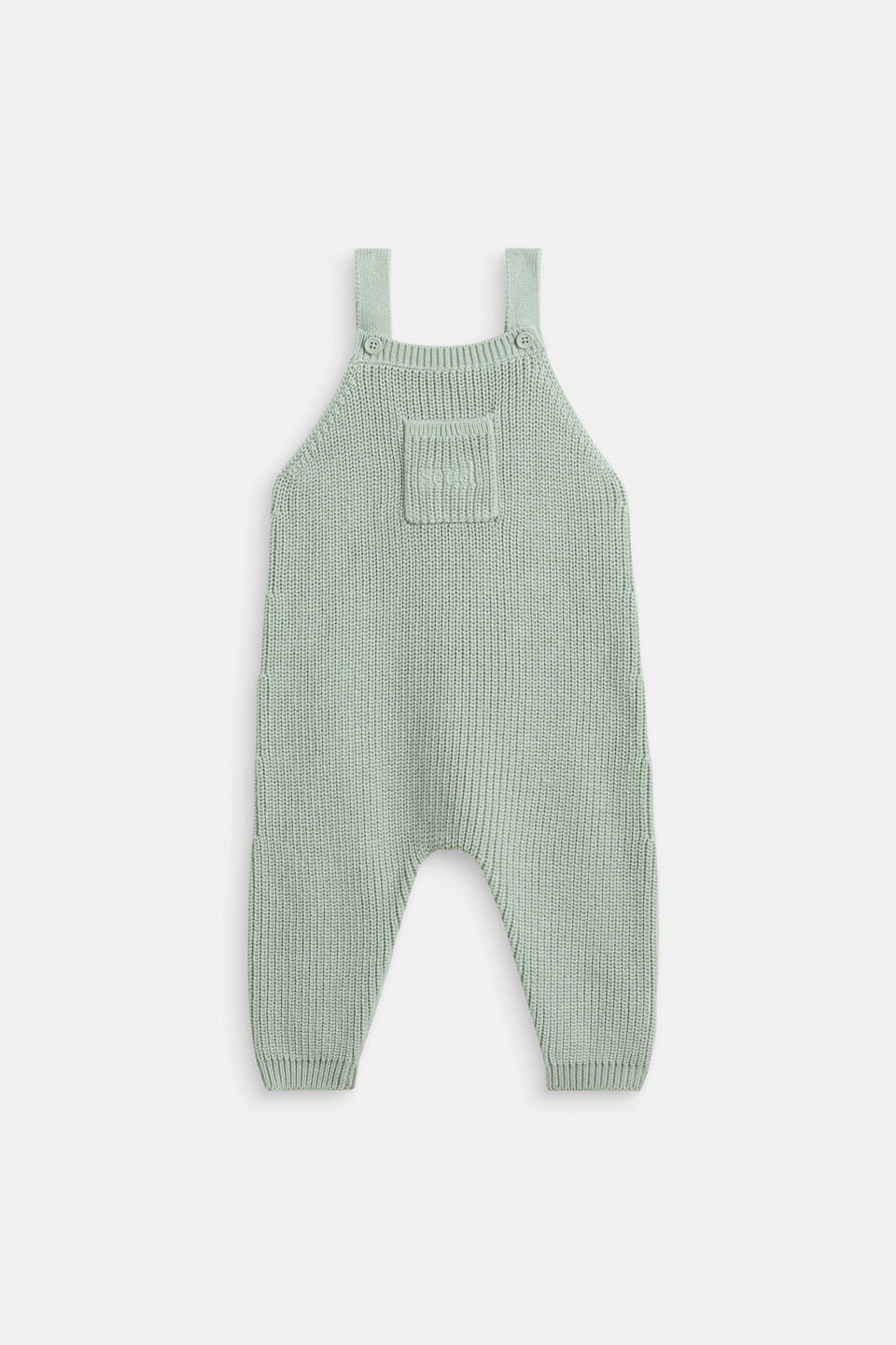 Knit Logo Overall  Sage