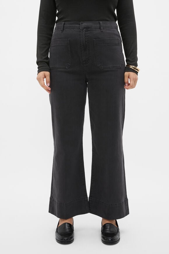 Core Wide Leg Pocket Jean  Charcoal Wash  hi-res