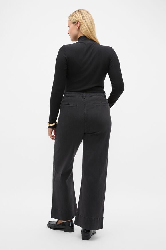 Core Wide Leg Pocket Jean  Charcoal Wash  hi-res