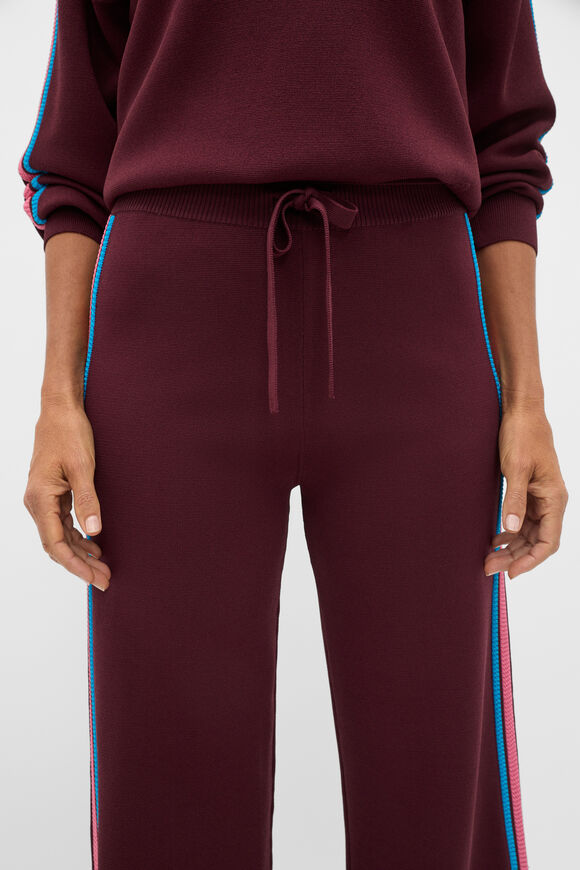 MD Crepe Knit Pant  Plum Red  hi-res