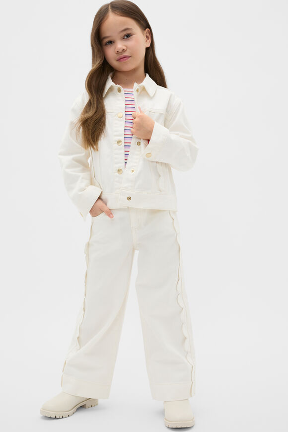 Scallop Denim Jacket  Classic Cream  hi-res