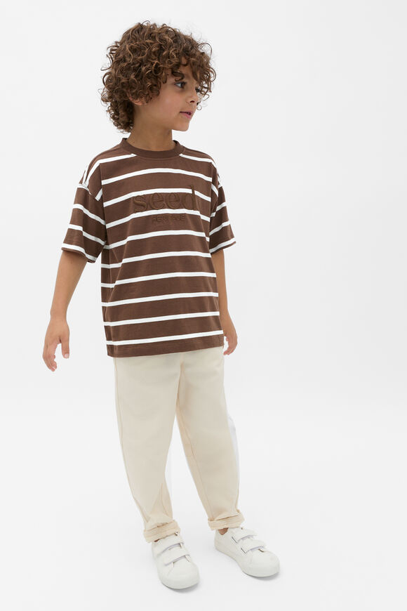Stripe Logo Tee  Cacao  hi-res