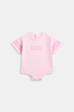 Sporty Logo Romper  Pink Lemonade  hi-res