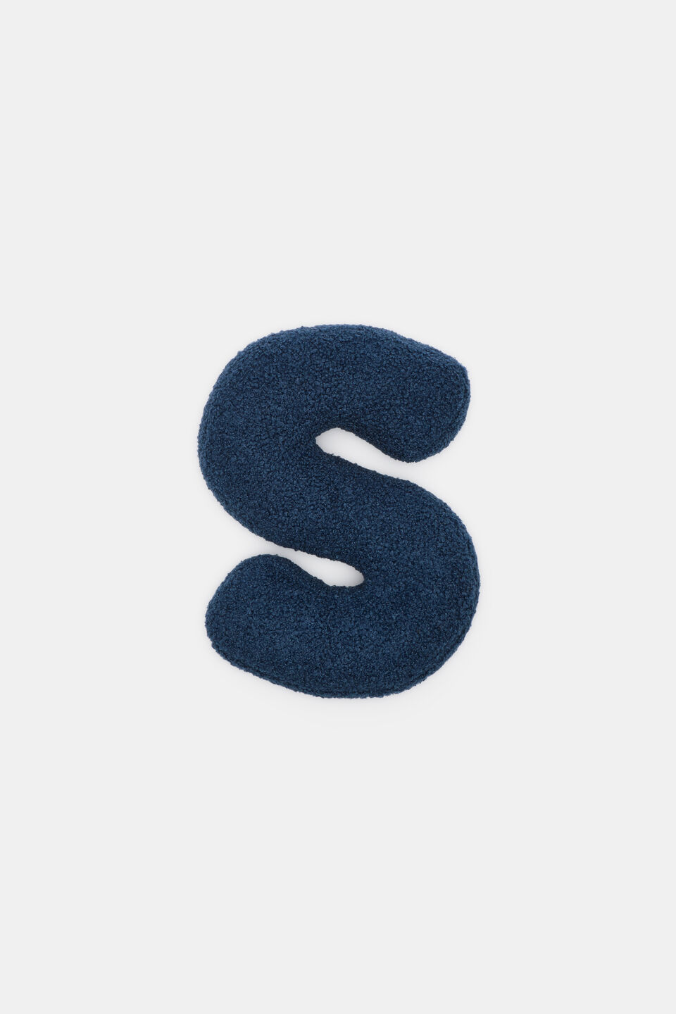 Blue Boucle Initial Cushion  S