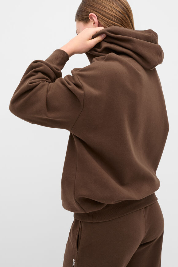 Logo Embroidered Hoodie  Chocolate  hi-res