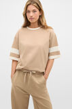 MD Cotton Contrast Boyfriend Tee  Sandstone  hi-res