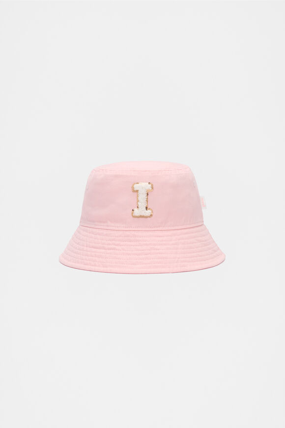 Pink Initial Bucket Hat  I  hi-res