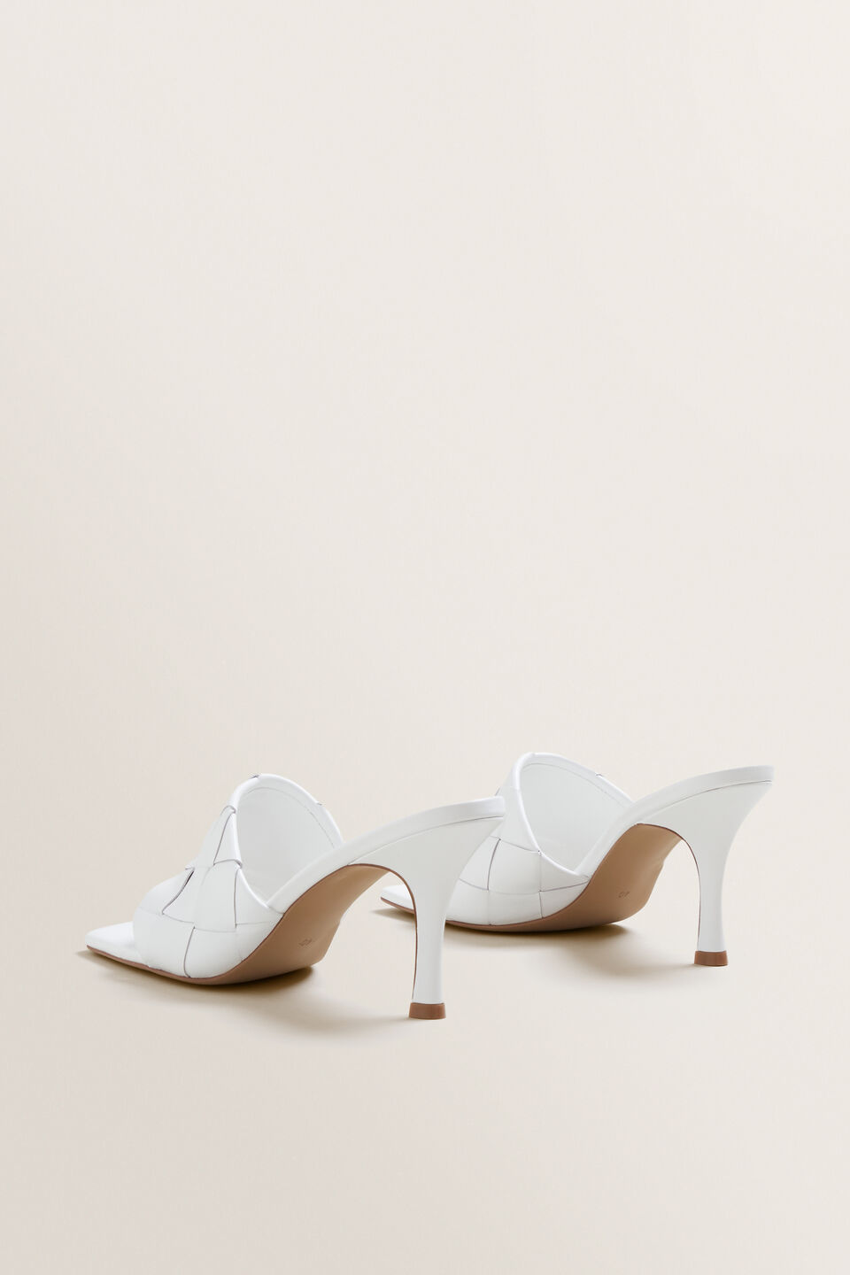 Tash Woven Heel  White