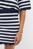 Scallop Stripe Knit Skirt  Twilight Blue Stripe  hi-res