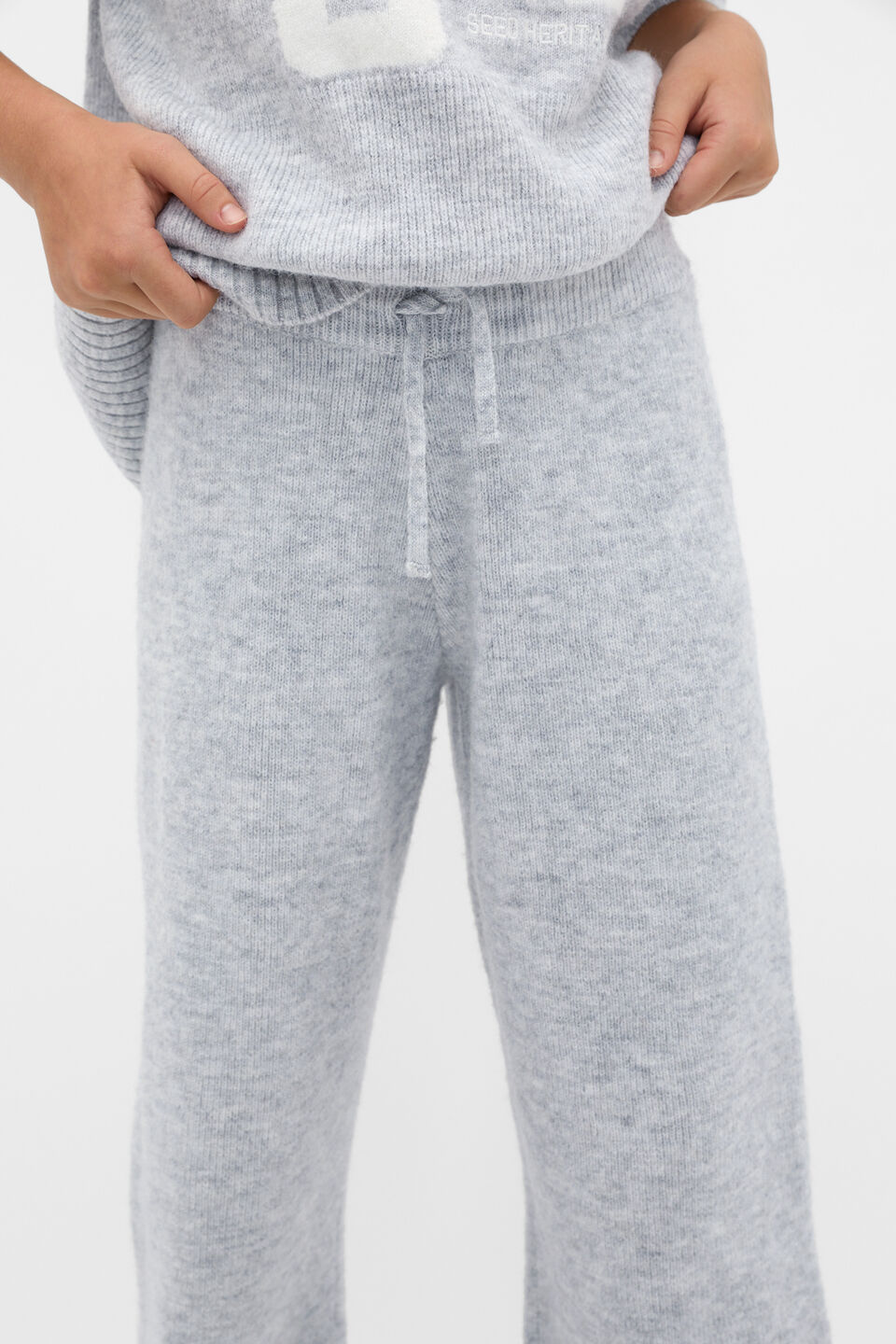 Ribbed Knit Pant  Cloud Grey Marle