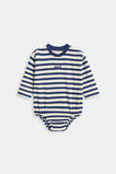 Core Stripe Rugby Bodysuit  French Navy  hi-res