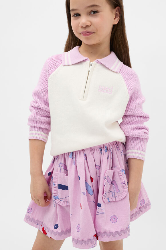 Logo Zip Cardigan  Orchid  hi-res