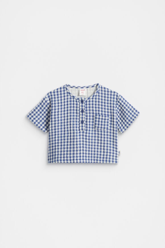 Cheesecloth Pocket Shirt  Navy  hi-res