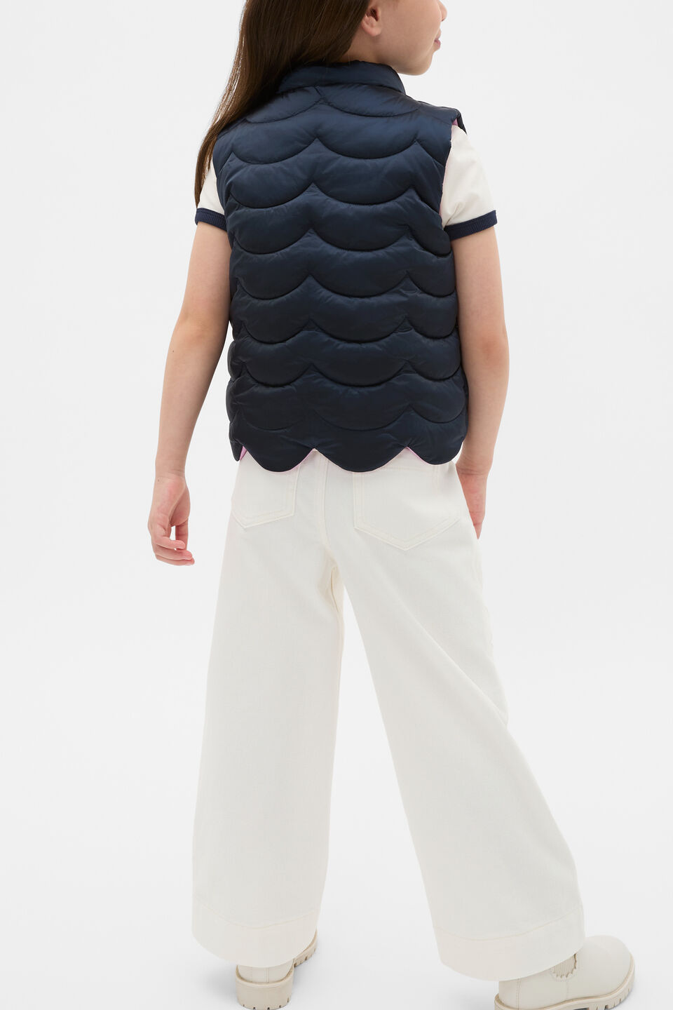 Scallop Vest  New Navy