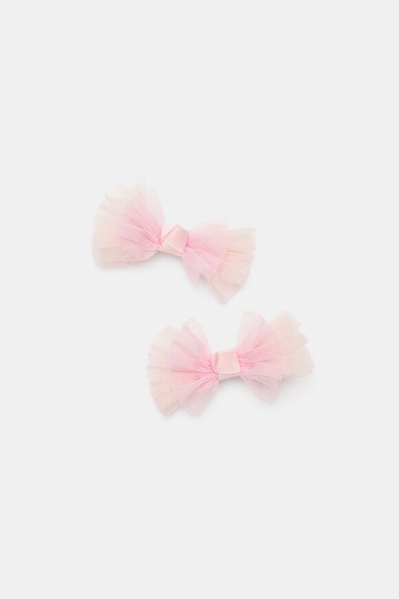 Tulle Bow Snaps  Candy Pink  hi-res