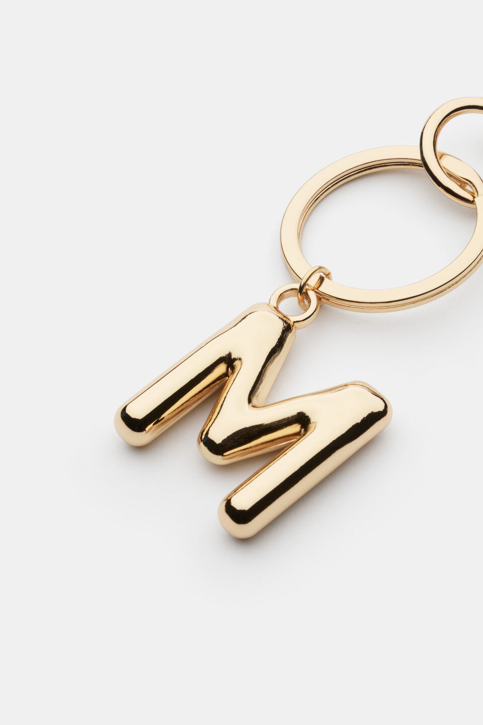Gold Initial Keyring  M