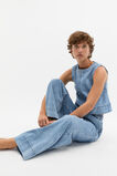 Denim Shell Top  Mist Blue Wash  hi-res
