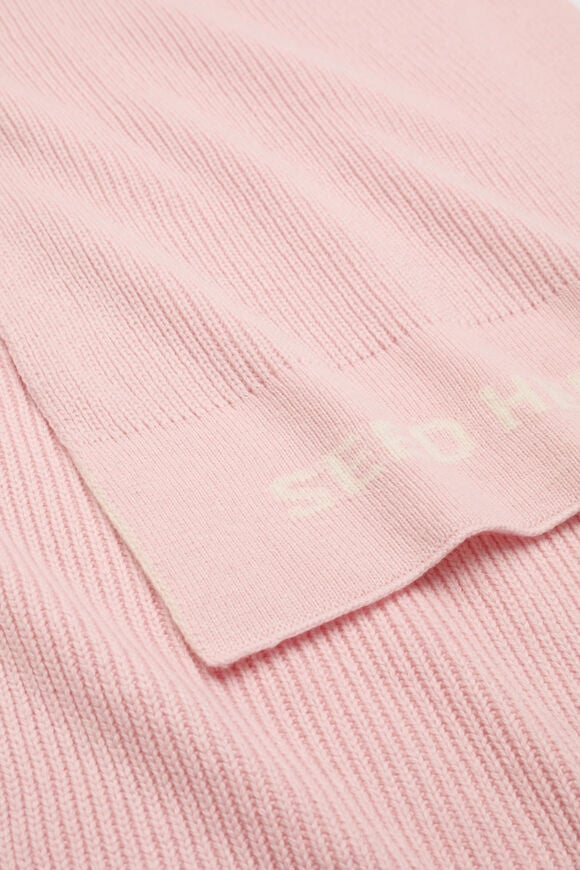 Rib Knit Logo Scarf  Pale Blossom  hi-res