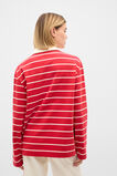 Relaxed Cotton Rugby Polo Top  Poppy Stripe  hi-res