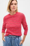 Self Stripe Textured Top  Poppy Stripe  hi-res
