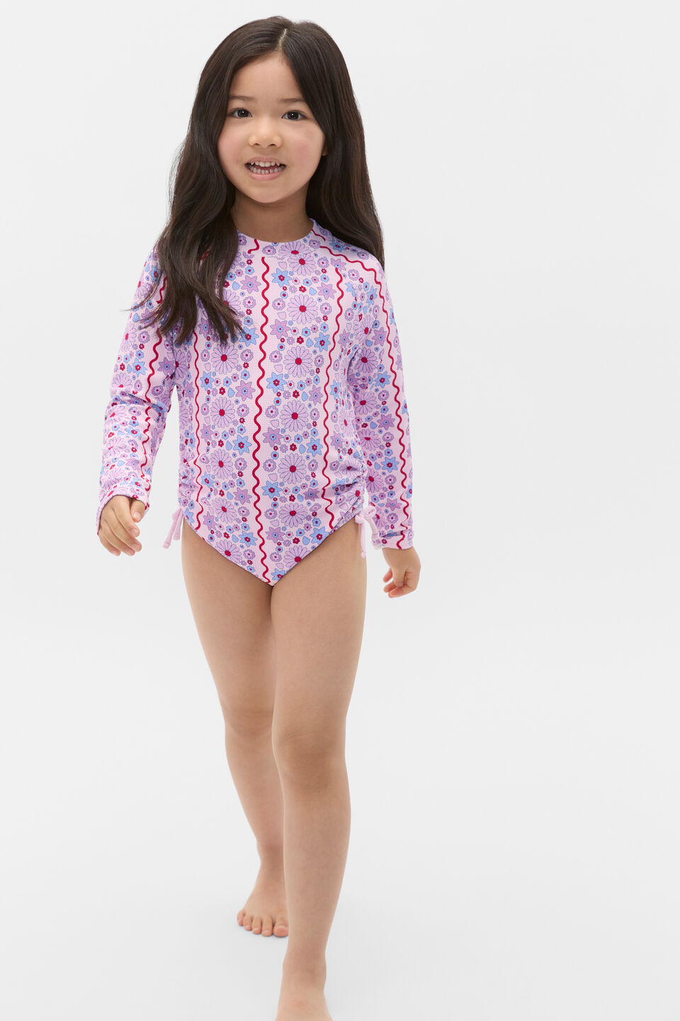 Floral Rashsuit  Pink Lemonade