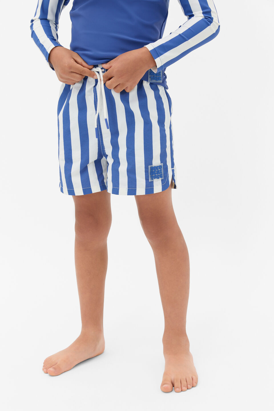 Stripe Boardshort  Retro Blue