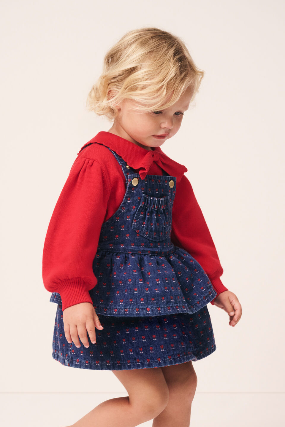 Bow Knit Sweater  Chilli Red