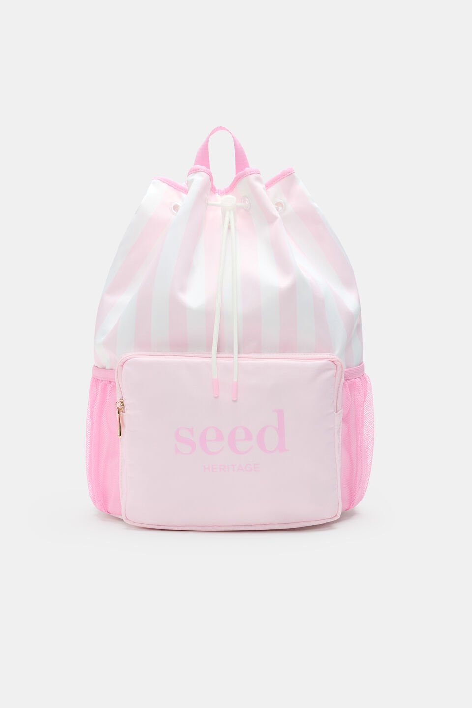 Swim Backpack  Pink Lemonade Stripe