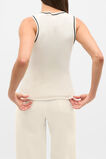 Australian Cotton Contrast Tank  Coconut Cream  hi-res