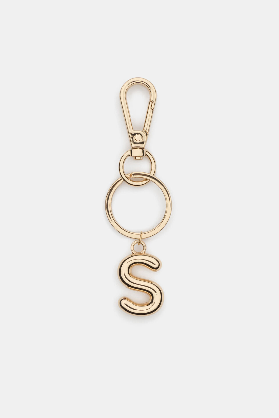 Gold Initial Keyring  S