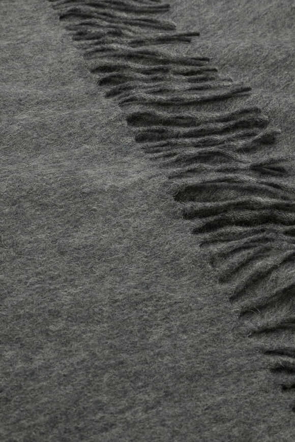 Fringe Scarf  Charcoal Grey Marle  hi-res