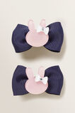 Acrylic Bunny Bow Duck Clip    hi-res