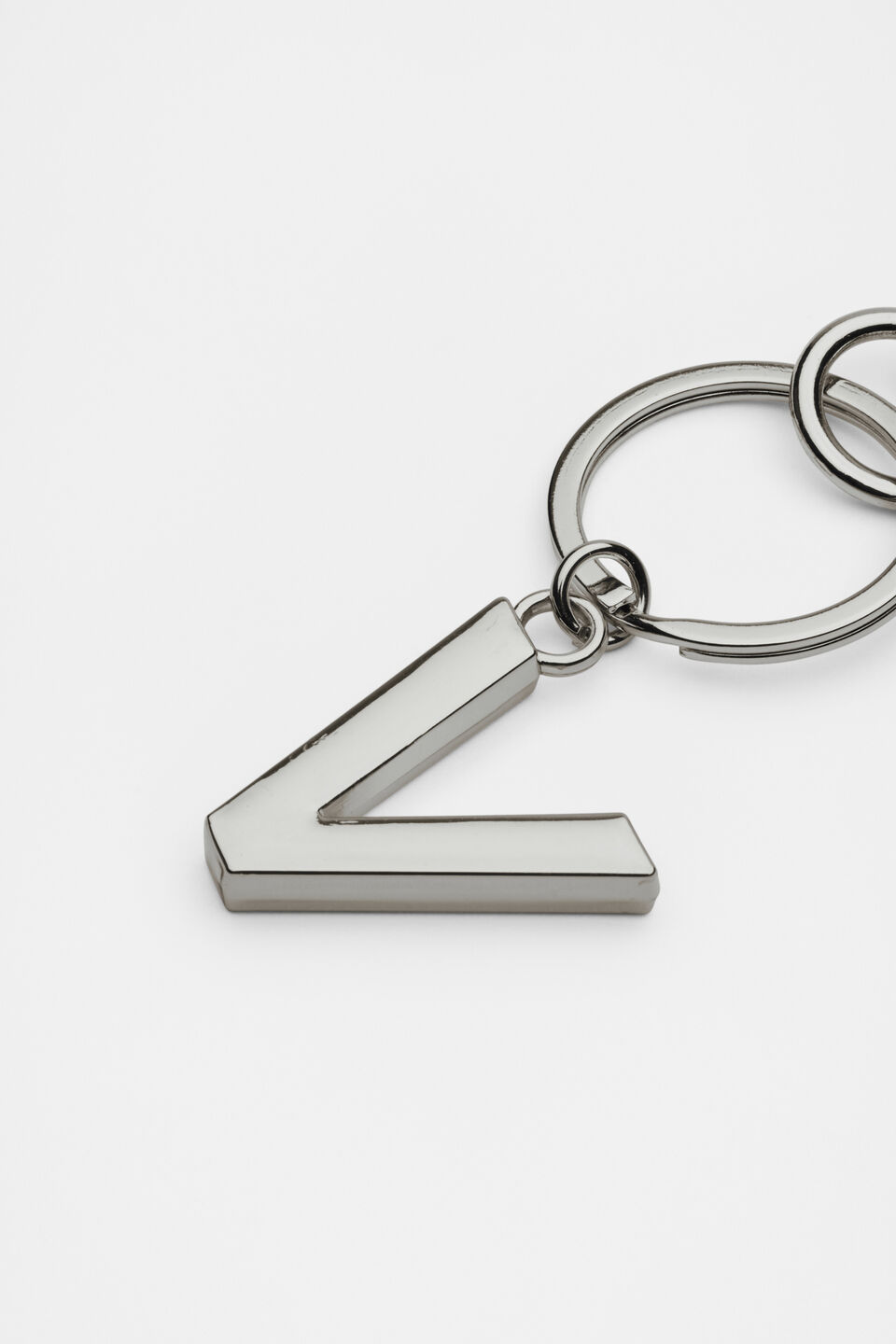 Silver Initials Keyring  V