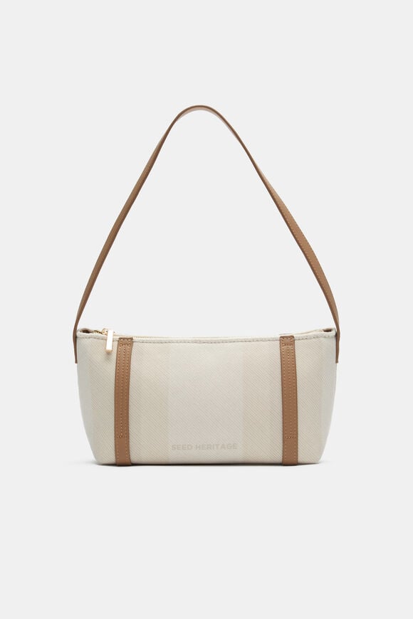 Textured Stripe Shoulder Bag  Natural  hi-res