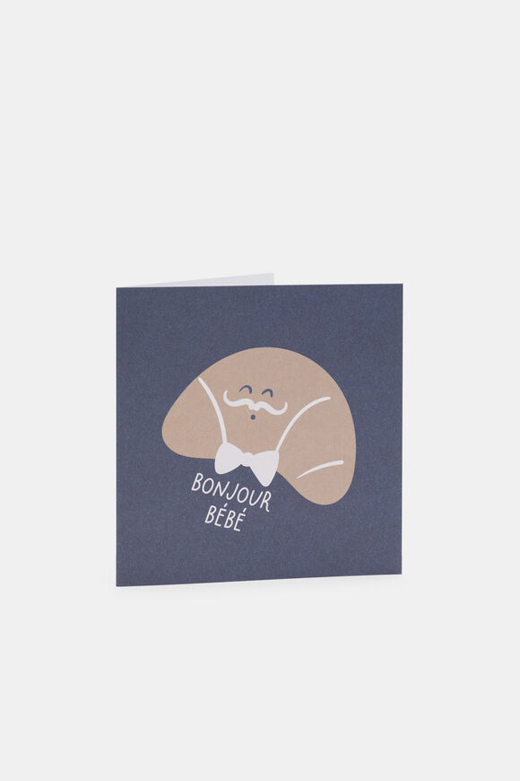 Bow Tie Croissant Bebe Card  Multi  hi-res