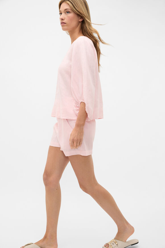Core Linen Balloon Sleeve Top  Pale Blossom  hi-res