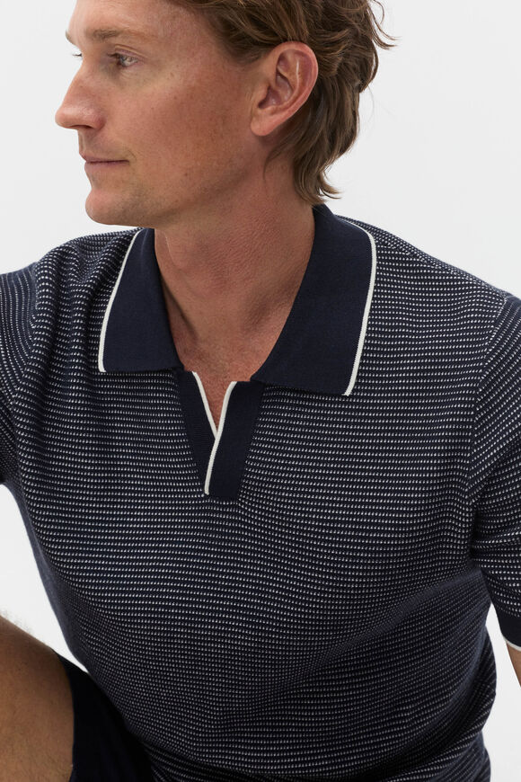 Two Tone Trophy Polo  Midnight Blue  hi-res