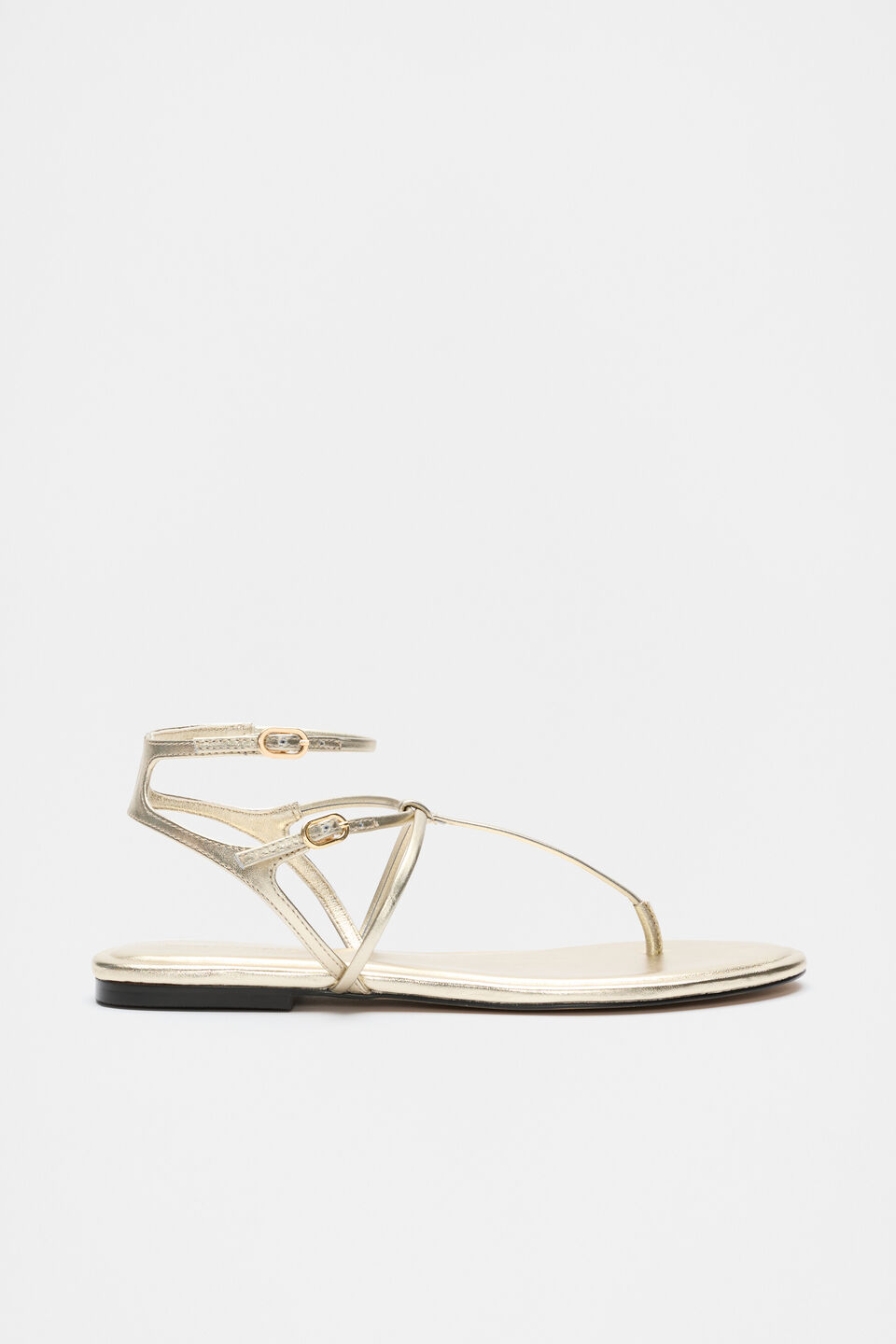 Jamie T Bar Sandal  Pale Gold