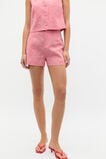 Gingham Linen Short  Electric Crimson Gingham  hi-res