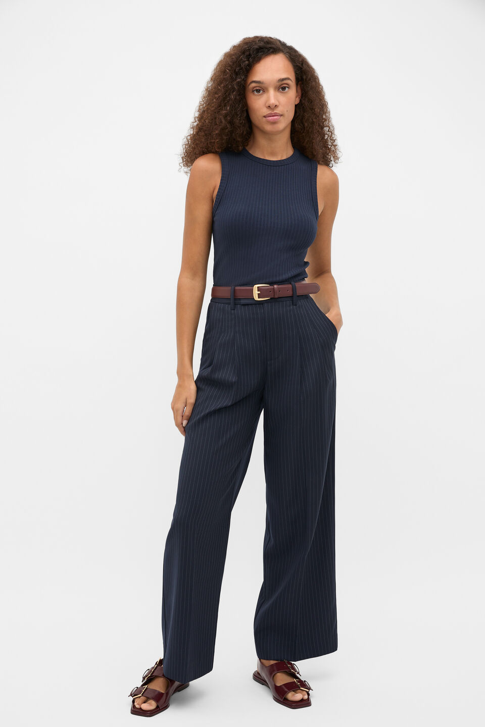 Cotton Rib Tank  Twilight Blue