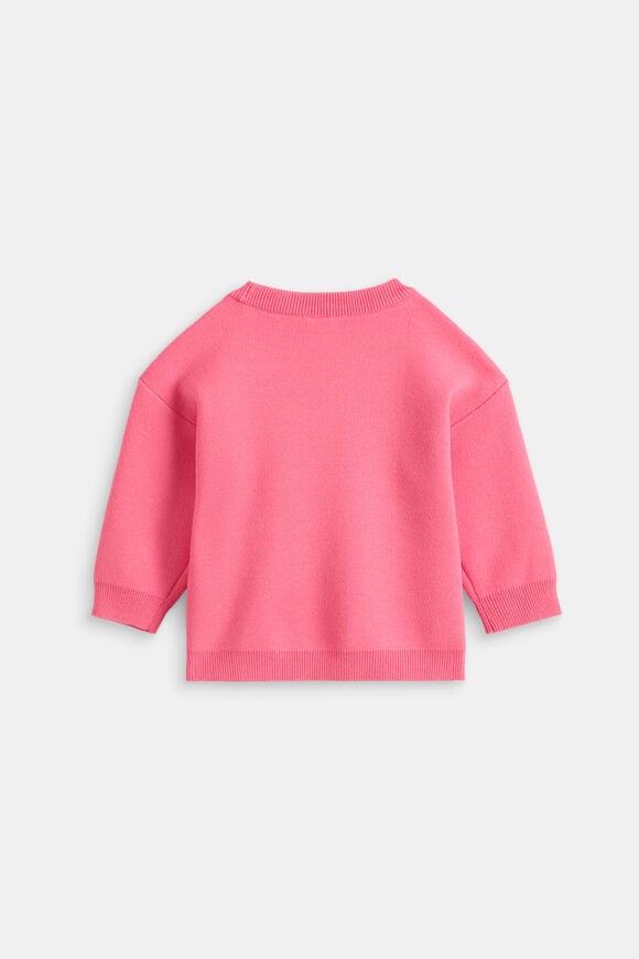 MD Side Stripe Knit Sweater  Bubblegum Pink  hi-res