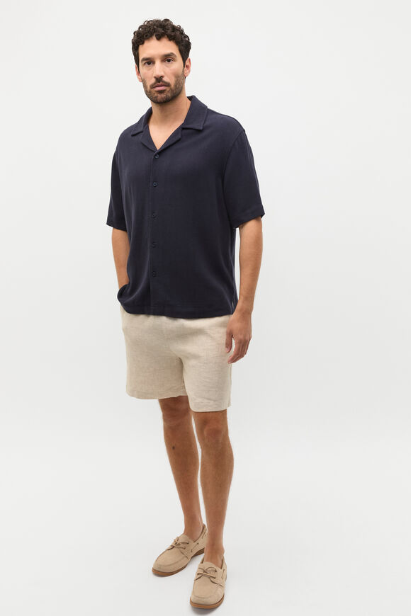 SS Textured Shirt  Midnight Blue  hi-res