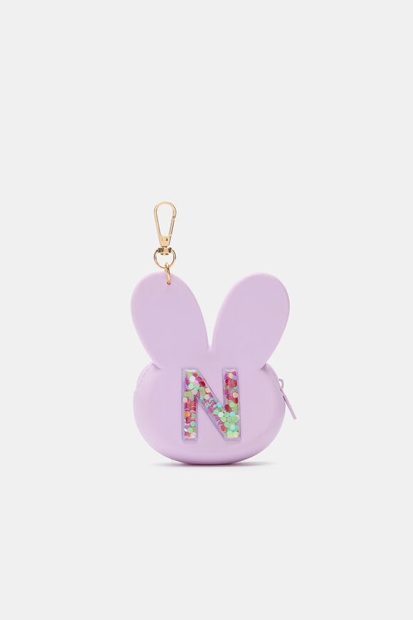 Bunny Silicone Initial Keyring  N  hi-res