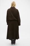 Suede Midi A Line Skirt  Coffee Bean  hi-res