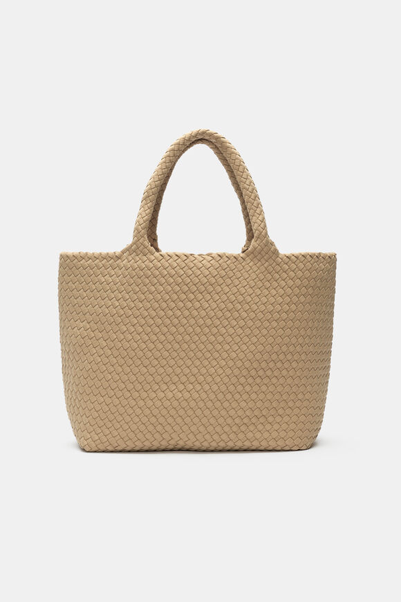 Woven Textured East West Tote  Sandstone  hi-res