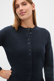 Merino Button Up Knit Cardigan  Twilight Blue  hi-res