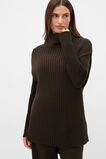 Collar Knit Poncho  Coffee Bean  hi-res