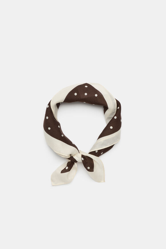 Printed Headscarf  Coffee Bean Spot  hi-res
